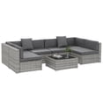 thumbnail image 1 of Outsunny 7 Pieces Patio Furniture Set with Cushions, Coffee Table, Grey, 1 of 10
