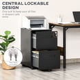 thumbnail image 4 of Vinsetto File Cabinet with Adjustable Partition Filing Cabinet, Black, 4 of 10