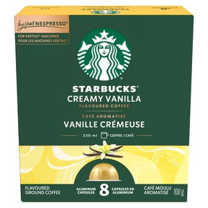 STARBUCKS Creamy Vanille pour NESPRESSO VERTUO, Café, Capsules, Plats et Cafés