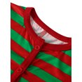 thumbnail image 3 of FOCUSNORM Christmas Family Matching Nightwear, Combinaison à Manches Longues à Col Rond et Rayures, 3 of 6