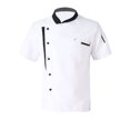 thumbnail image 3 of TiaoBug Unisex Mens Womens Chef Coat Long Sleeve Chef Jacket Restaurant Kitchen Cooking Uniform White XL, 3 of 7