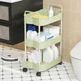 thumbnail image 4 of EGNMCR Storage Containers Kitchen Storage Carts 3 Layer With Armrests Storage Rack Bathroom Toilet Toiletries Storage Carts Suitable For Kitchens Bathrooms And Living Rooms Plasti c trolley, 4 of 6