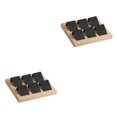 thumbnail image 4 of kurtrusly Wood Earring Card Holder w/ Tray Jewelry Display for Accessory 6 Pair Black 2Set, 4 of 6