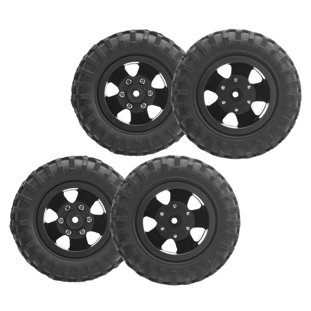 Khall Roue RC pour WPL, RC Pneus Arrière, 2pcs RC Pneu Arrière Double Roue 55mm Dia Adapter pour WPL D12 1/10 Camion de Contrôle à Distance