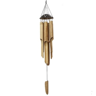 Bamboo Wind Chimes, Outdoor Wooden Wind Chime with Amazing Deep Tone