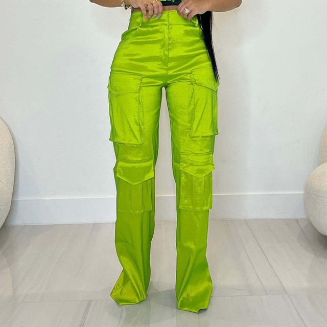 LSLJS Pantalon Long Décontracté de Mode pour Femmes avec Poche