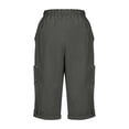thumbnail image 3 of Yanlir Pantalon de Travail Mode pour Femme à Multiples Poches, Léger, Randonnée, Jogging, Plein Air, Pantalon de Rue pour Voyage, Sports et Actif (Gris Foncé, 2TG), 3 of 5