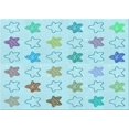 thumbnail image 1 of Ahgly Company Tapis Rectangulaire Électrique Bleu Lavable en Machine, 4 Pieds x 6 Pieds, 1 of 7