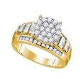 thumbnail image 1 of 10kt Or Jaune Femmes Rond Diamant Cindys Rêve Cluster Bague de Fiançailles de Mariage 1.00 Cttw - Taille 10, 1 of 1