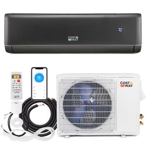 Costway 24000 BTU Wi-Fi activé Mini Séparer Air Conditionneur & Chauffage avec pompe à chaleur