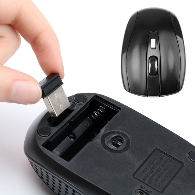 Wireless Gaming Mouse Adjustable DPI 2.4G 6 Buttons Wireless Mouse; 3 Optical Mouse for Laptop Notebook PC, Black