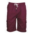 thumbnail image 4 of Men's Cargo Shorts Plus Size Big and Tall Cargo Shorts Multi-Pockets Relaxed Summer Drawstring Beach Shorts Pants, 4 of 5