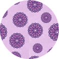 thumbnail image 1 of Ahgly Tapis d'Intérieur Lavable en Machine Carré Transitionnel Fleur Rose, 3 Pieds Carré, 1 of 7