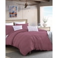 thumbnail image 2 of Swift Home Moselle Ensemble housse de couette texturée 100 % coton, Lit simple, Rose poudré, 2 of 7
