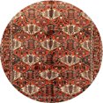 thumbnail image 1 of Ahgly Company Indoor Round Traditional Crimson Red Persian Area Rugs, 4' Round, 1 of 6