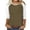 Brown, variant on FNFYFH Raglan Shirts for Women Dressy 3/4 Sleeve Baseball Tee Tunic Crewneck Color Block Shirt Summer Trendy 3/4 Length Sleeve Cute Tops Causal Loose Fit Breathable Top Prime Day Clearance