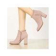 thumbnail image 4 of Unique Bargains Women's Ruffle Chunky Heel Ankle Boots, 4 of 8