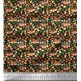thumbnail image 1 of Soimoi Poly Georgette Fabric Pizza,Cake & Croissant Food Decor Fabric Printed Yard 42 Inch Wide, 1 of 3