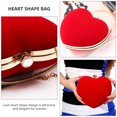 thumbnail image 4 of 1 Pc Portable Handbag Heart Shape Clutch Bag Evening Bag without Chain (Red), 4 of 6