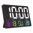 thumbnail image 1 of Horloge Murale Numérique à Grand Affichage de Police, Design Numérique Coloré, Luminosité Réglable, Affichage Multifonctionnel, Design Simple, 1 of 8