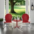 thumbnail image 4 of Crosley Furniture Griffith Ensemble de Conversation pour Patio en Métal Rond de 22 Pouces, 3 Pcs, Rouge, 4 of 7