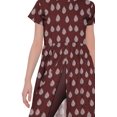 thumbnail image 4 of Moomaya Front Slit Tunic Dresses Women Short Sleeve Printed Kurti Summer Wear, 4 of 5