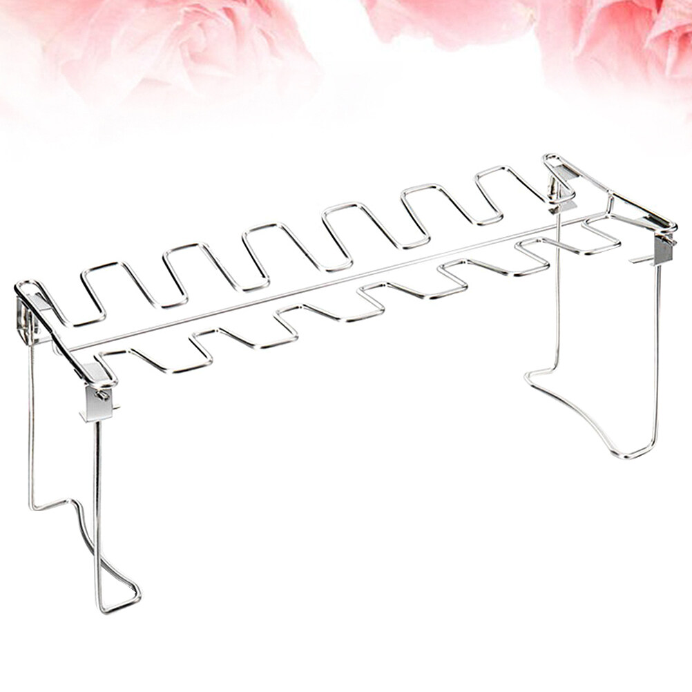 Milisten 1Pc Portable Bbq Grill Stainless Steel Folding Barbecue Grill for Camping Park Outdoors