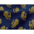thumbnail image 4 of oneOone Viscose Jersey Fabric Peacock Block Printed Craft Fabric BTY 60 Inch Wide, 4 of 5