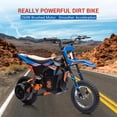thumbnail image 4 of EDTara 24V Ride on Motorcycle for Kids,13.6MPH Fast Speed Electric Battery-Powered Off-Road Motocross with 250W Strong Motor, Chain-Driven,Leather Seat,Disc Brake,Air-Filled Tires, 4 of 8