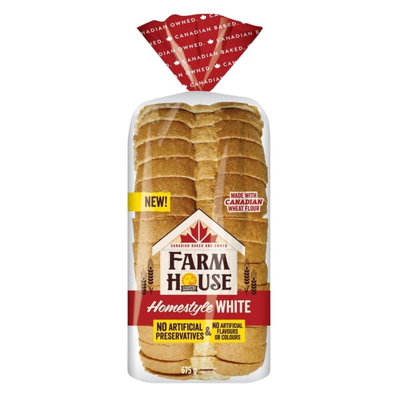 Pain blanc maison Farmhouse, Sans agents de conservation, arômes ni colorants artificiels, 675 g