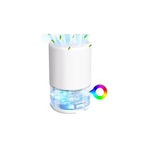 WUTAIN Small Dehumidifiers for Bedroom Bathroom RV, 33.8 OZ Quiet Mini Portable Dehumidifier, Auto Shut Off, 7 LED Light, Compact Moisture A