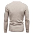 thumbnail image 3 of Penkiiy Chandails pour Hommes Mode Hommes Décontracté Manches Longues Col Rond Uni Chandails Tricotés pour Dames Hauts Chandails Kaki, 3 of 3