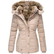 EGNMCR Womens Plaid Shacket Jacket, Long Sleeve Button Down Fleece Hooded Jackets, Warm Coat Womens Winter Lapel Button Long Trench Coat Jacket Ladies Overcoat Outwear women coat