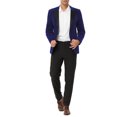 thumbnail image 2 of INSPIRE CHIC Men's Velvet Blazer One Button Party Prom Tuxedo Dinner Suit Jacket L Blue, 2 of 7