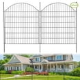 thumbnail image 1 of 1 Package [Premium Project] Metal Outdoor Fence 10 Pieces Without Door, Inner Arc Design, 10 Mesh Pieces + 10 Round Head Ground Plugs + 1 6-Point Wooden Hammer, 1 of 9