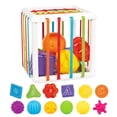 thumbnail image 2 of B Infant Sensory Activity Toy, Rainbow Elastic Shape Sorter Box With Strings, Bells, And Handheld Balls, Fine Motor Skills For Babies And Toddlers, Version B, 2 of 9