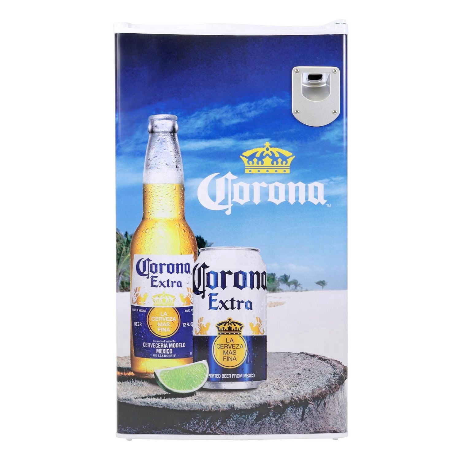 Corona 3.2 cu.ft Compact Fridge with Bottle Opener 90L. White