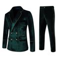thumbnail image 2 of TIMIFIS Mens Suits 2 Piece Slim Fit Casual One Button Solid Suits for Mens Business Wedding Party Jacket Blazer & Pants SetFall, 2 of 9
