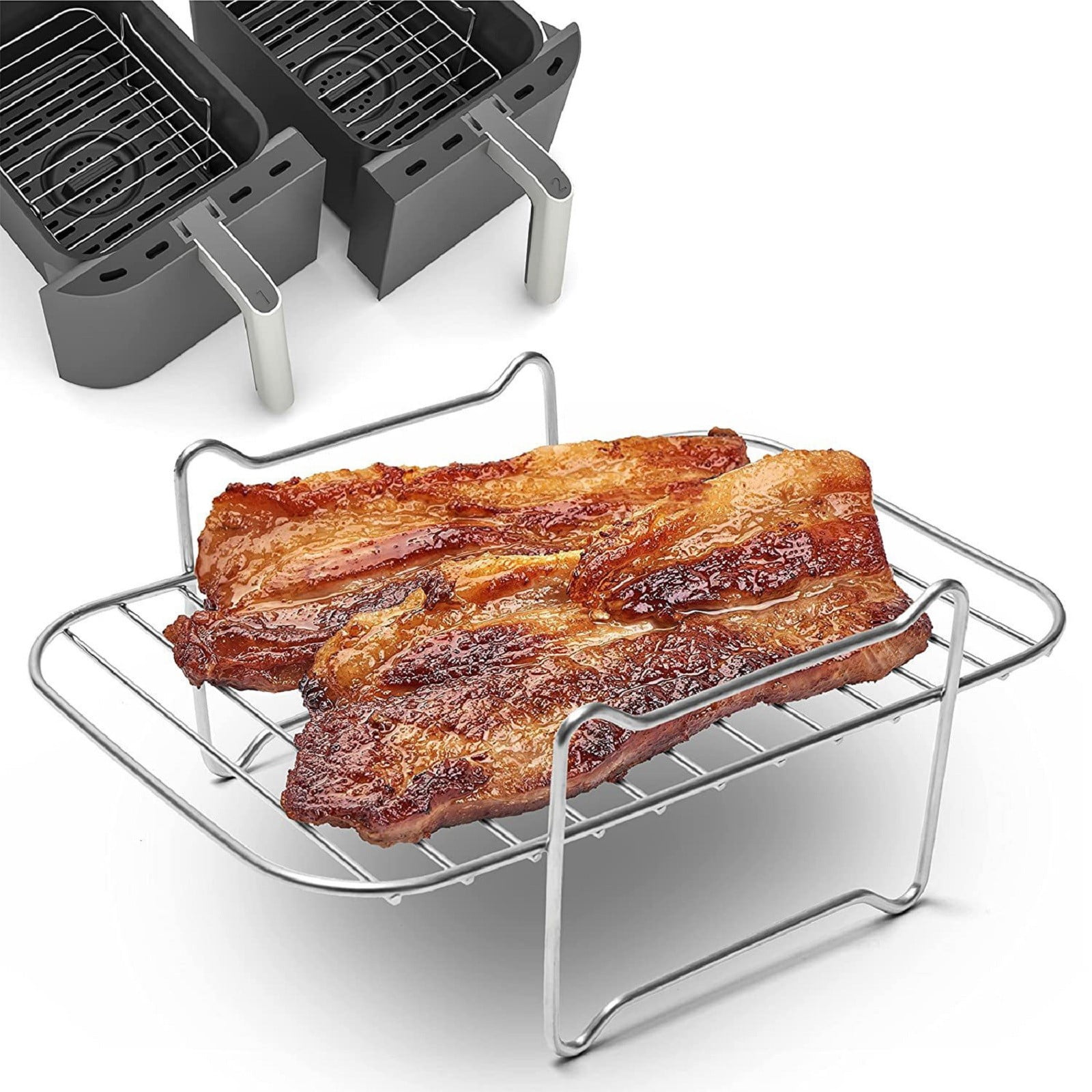 Huayishang Bakeware Stainless Air Fryers Fryer Rack Rack Multi-Layer Rack Fryer Air Basket For Double Steel Accessories Air Dehydrator Bakeware