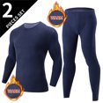 thumbnail image 2 of Men's Thermal Underwear Set Lined Base Layer Soft Warm Winter Long Top Bottom For Cold Weather, 2 of 3