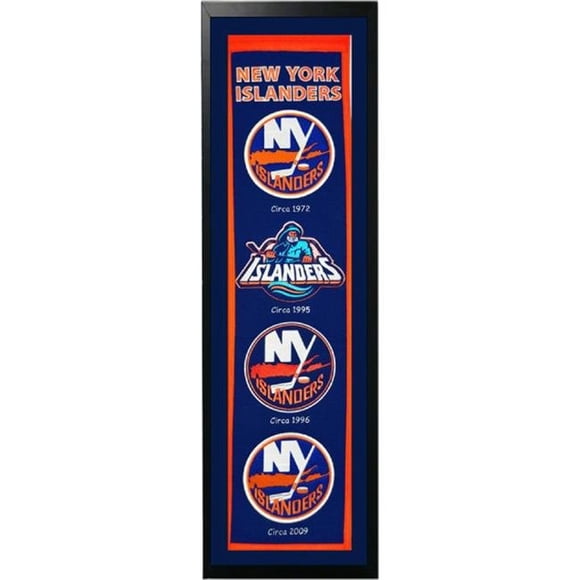 Encore Select 109-74 New York Islanders Logo History Felt Banner - 14 x 37 in.