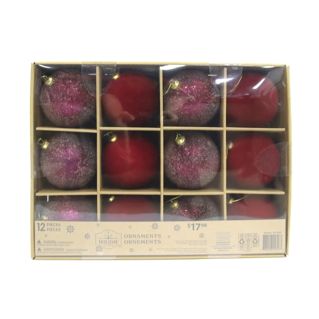 Holiday Time, 12ct 9 cm Incassable Ornement