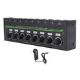 thumbnail image 2 of Headset Amplifier Stereo, 8 Channel Portable Stereo Amplifier with RGB Light for Studio Family KTV, 2 of 7
