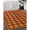 thumbnail image 2 of Ahgly Company Tapis d'Intérieur Carrés Abstraits Rouges Abstraits pour Aire, 6 Pieds Carré, 2 of 6
