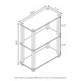 thumbnail image 2 of Furinno Tidur Bedside Table Nightstand with Bin Drawer, White/Black, 2 of 5