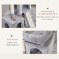 thumbnail image 4 of Plush Cat Tree Tower Activity Center with Sisal Scratching Post Scratching Board Perch Condo, Light Grey, 4 of 7