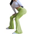 thumbnail image 1 of Pantalon Évasé Taille Haute Côtelé Uni pour Femmes Y2K Mode Urbaine, 1 of 3