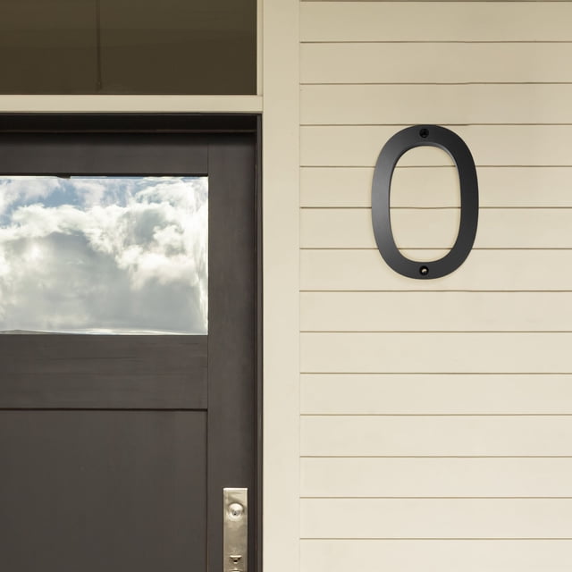 XZNGL Modern House Numbers Acrylic Floating Door Number Set 5 Inch Full Perforated Mounting for Home Exterior Address Identification