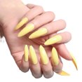thumbnail image 1 of 1 Ensemble de Faux Ongles Résistant à l'Usure Tendance Classique à la Mode Différentes Couleurs Apparence Exquise Faux Accessoires Distinctifs SM17-2249 Jaune, 1 of 4
