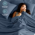 thumbnail image 3 of Bare Home Premium 1800 Collection Ensemble de Draps 4 Pcs, Lit Double, Bering Sea, 3 of 10